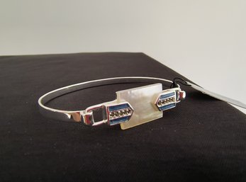 Sterling Silver And Mother Of Pearl Bracelet