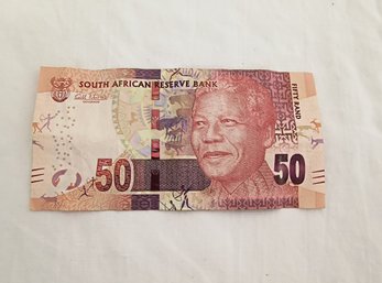 South African Rand Note/currency Bill With Nelson Mandela Image