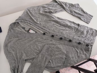 New With Tag 7 For All Mankind New Cardigan Sweater In A Very Fine Cotton Knit