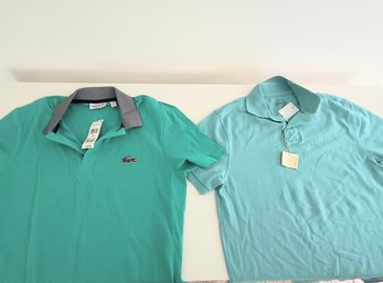 Two With Tags New Polo Shirts, Lacoste And J.Crew - Men's Medium Or Women's Large