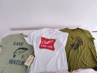 Three New T-shirts - Men's Medium Or Women's Large