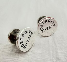 Caliber Stainless Steel Cufflinks  Made From Repurposed Ammunition