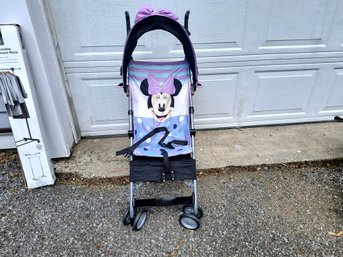 Lightweight Folding Minnie Mouse Stroller With Removable Sun Shade