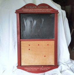 Charming Folk Art Style Blackboard /pegboard