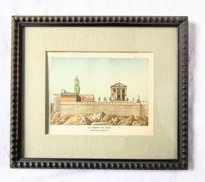 Architectural Antiquity Themed Print, Matted And Framed