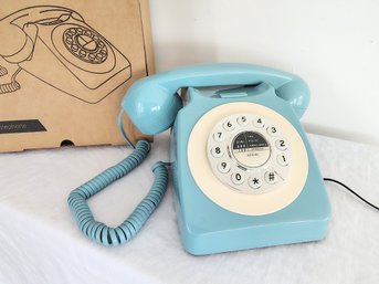 Never Used In Box Retro Telephone Color Is Baby Blue