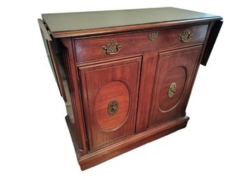Wood Credenza / Sideboard/ Cabinet Bar With Drop Leaf Top - See Matching Hutch