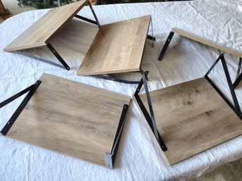 Five 'floating' Shelves With L-shaped Brackets