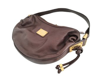 Leather Michael Kors Handbag / Purse In A Chocolate Color