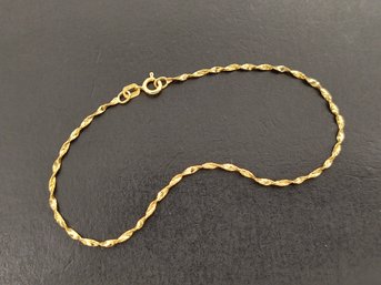 Vintage 14k Gold Twisted Chain Bracelet