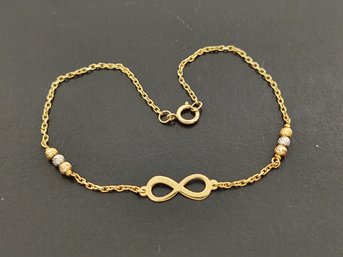 Vintage 18k Gold Infinity Symbol Bracelet