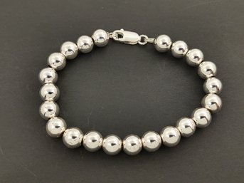Vintage Sterling Silver Beaded Bracelet