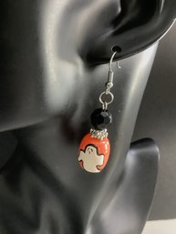 Homemade Halloween Ghost Dangle Earrings #39