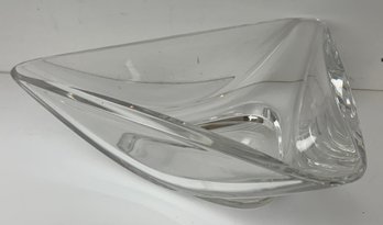 Large Val St Lambert Crystal Bowl