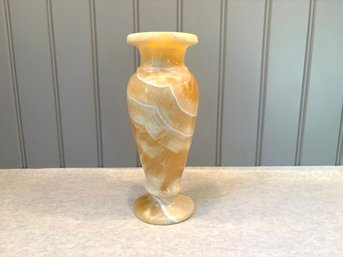 Attractive Carved Bud Vase, Possibly Alabaster