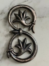 925 Silver Flower Brooch #44