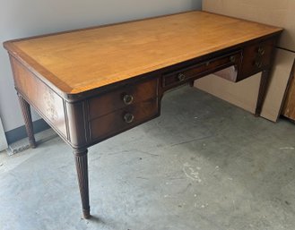 Louis XVI Style Vintage Mahogany Writing Desk.