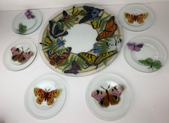 Glass Butterfly Dishes