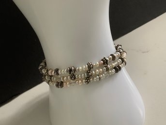 Sterling Beaded Bracelet #46