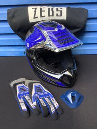 Zeus Helmet With O'Neal Gloves