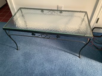 Wrought Iron And Glass Table