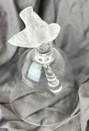 Lalique Crystal Bell With Bird