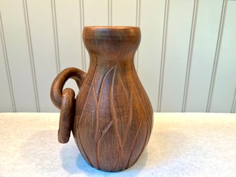Terra Cotta Clay Jug With Hanging Ring #647, Made In Spain