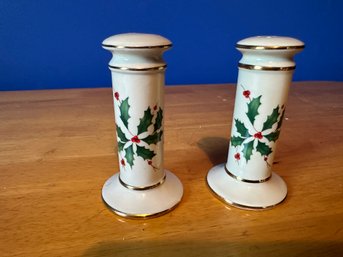Set Of Lenox Holiday Salt & Pepper