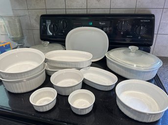 Large Lot Of Corning French White