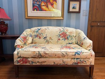 Lovely Custom Upholstered Vintage Sheraton Style Setee Sofa