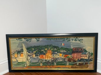 Vintage Raoul Dufy 'Regatta' Print On Board