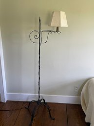 Wrought Iron Flame Tip Adjustable Floor Lamp