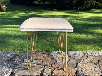 Vintage Vanity Bench With Hairpin Legs
