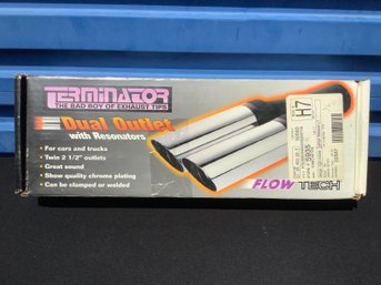 Terminator Dual Outlet Exhaust Tip With Resonators