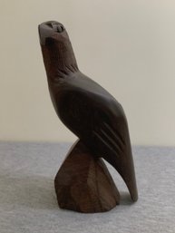 Vintage Hand-carved Wooden Sculpture Of An Eagle