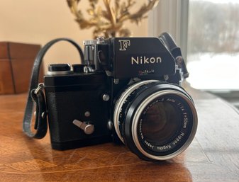 Early Nikon F Film Camera W/ Nikkor-S Auto 50mm F/1.4 Lens