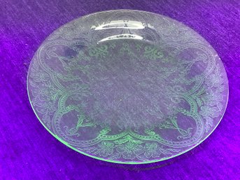 Uranium Etched Glass Dish