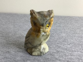Alabaster Owl Figurine From Italy - By Napcoware