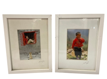 2 Framed & Hand Signed Photographs By Famous Artist / Photographer - Xuanmin Jin       MIG/ C3