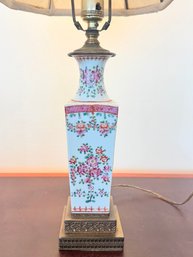 Vintage Chinese Porcelain Square Vase Table Lamp