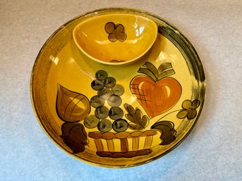 Mid Century Los Angeles Pottery #700 Chip & Dip Platter