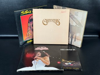 An Assortment Of Vintage Vinyl LPs Including Stevie Wonder, Donna Summer, Carole King & More