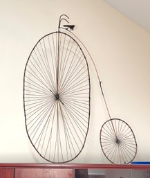 Large Metal & Wire Bicycle Sculpture