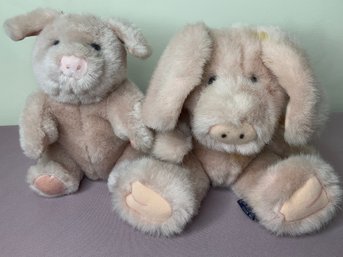 Boyd's & Gund Vintage Pink Pigs Stuffed Bears