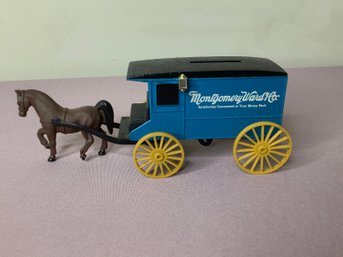 Vintage Horse & Wagon Coin Bank - By The ERTL Company #2