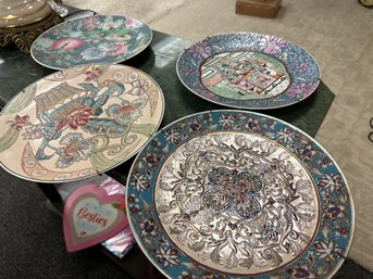 4 Decorative Wall Hanging Plates   From Oklahoma Importing