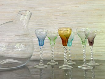 Carafe & Petite Twisted Stem Glasses