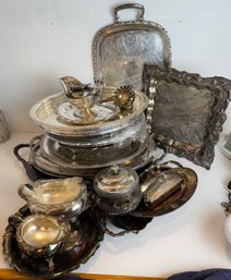 Huge Lot Of Silverplate