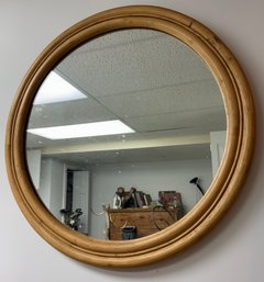 Round Bamboo Style Mirror
