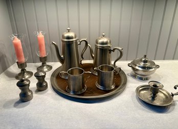 Vintage Pewter Including Colonial By Boardman & Woodbury Pewter